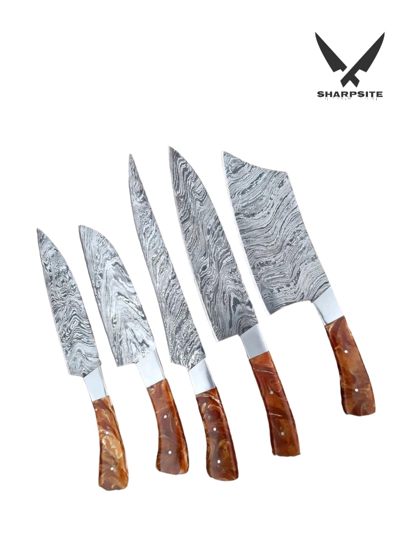 Dynamic Handmade Damascus Chef Set (SS-CS03)